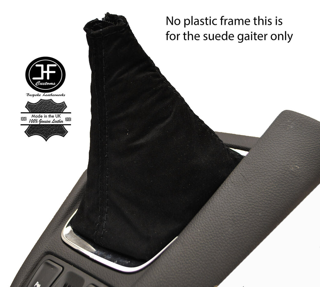 BLACK STITCH REAL SUEDE GEAR GAITER FITS VAUXHALL OPEL ZAFIRA C TOURER 12-17