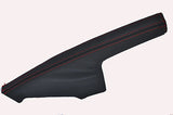 red stitch FITS SKODA FABIA MK2 06-11 LEATHER HANDBRAKE GAITER CUSTOM NEW