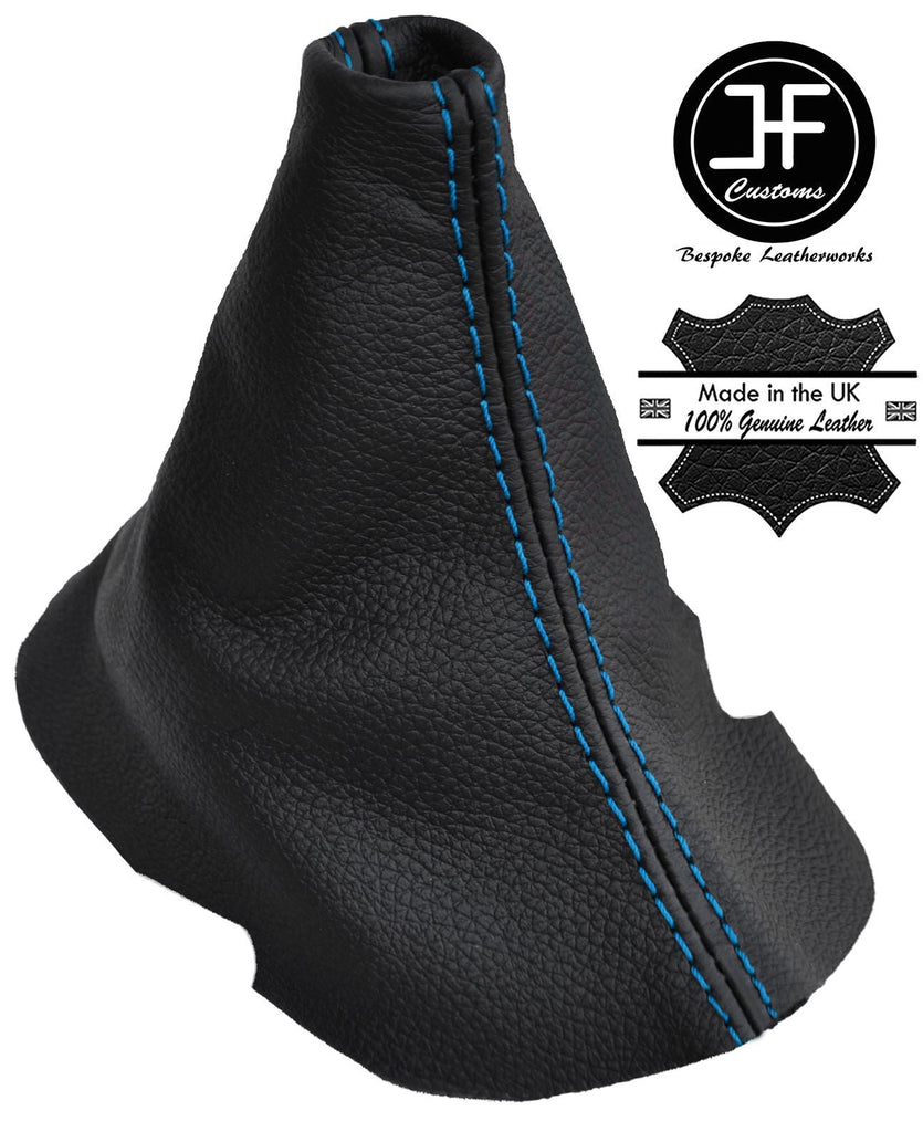 BLUE STITCHING REAL LEATHER MANUAL GEAR GAITER FITS HONDA CIVIC MK9 2012-2015