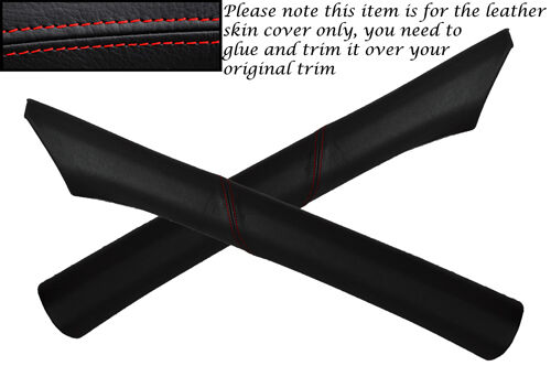 RED STITCH FITS HONDA ACURA NSX 1991-2005 2X WINDSCREEN A PILLAR LEATHER COVERS