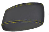 FITS VAUXHALL VECTRA B LEATHER ARMREST COVER YELLOW STITCH CUSTOM NEW MADE IN UK