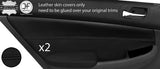 BLACK STITCH 2X REAR DOOR CARD TRIM LEATHER COVER FITS HONDA ACCORD MK7 03-07
