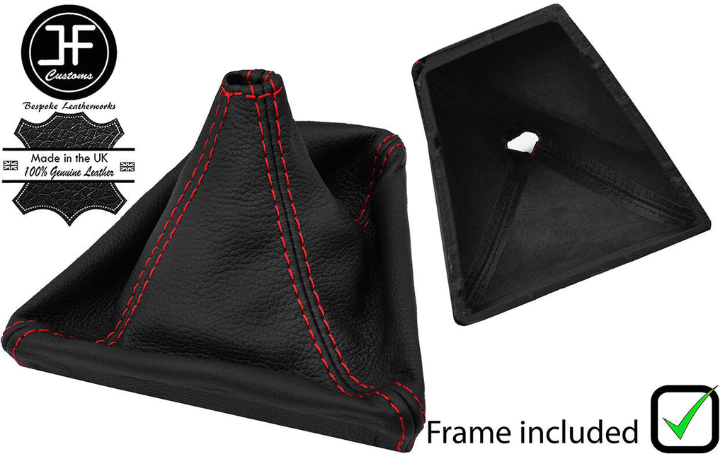 RED STITCH  LEATHER GEAR GAITER+PLASTIC FRAME FOR BMW 5 SERIES F10 F11 10-16