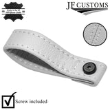 WHITE LEATHER TAILGATE BOOT PULL STRAP HANDLE FITS FIAT 500 ABARTH 07-16