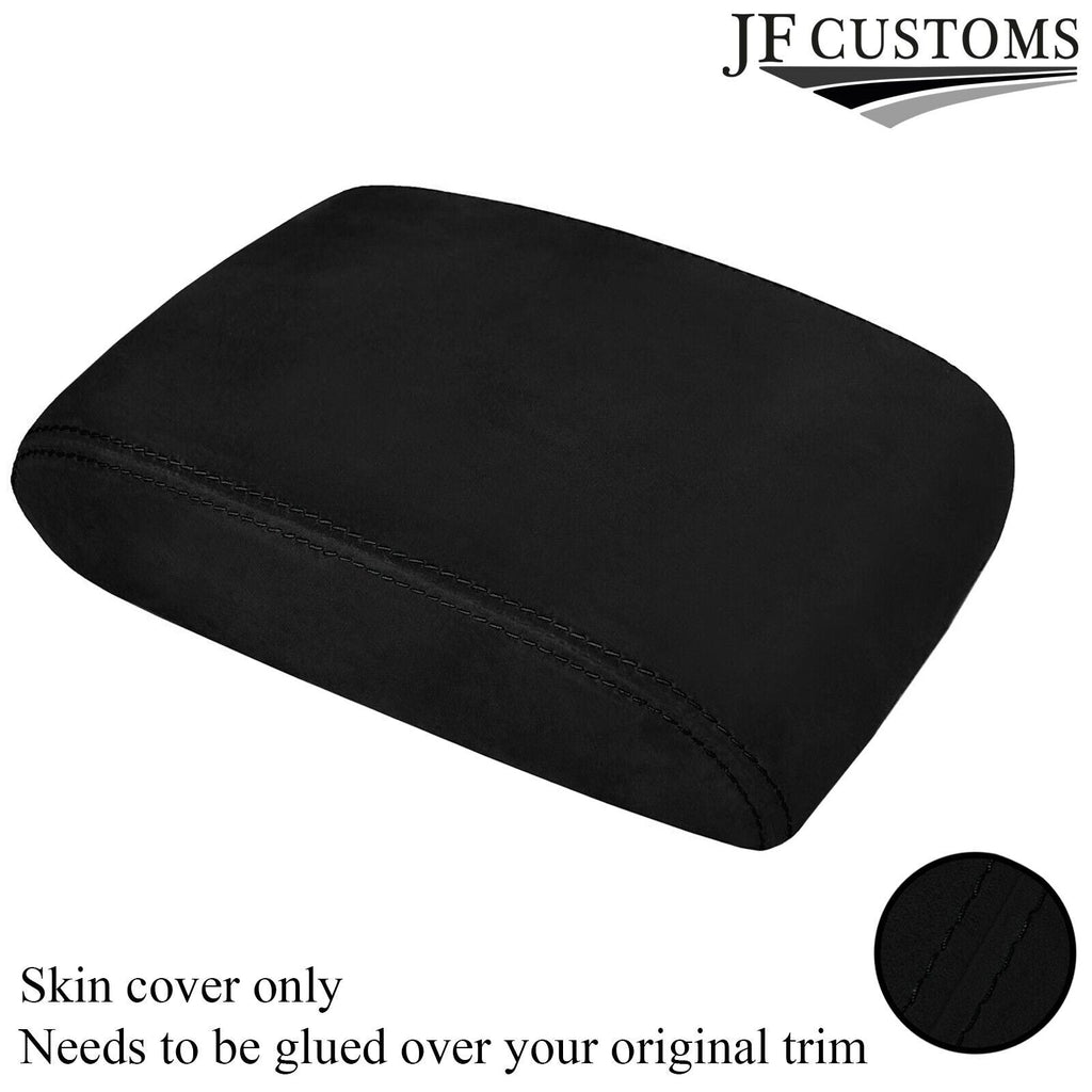 BLACK STITCH ARMREST SUEDE SKIN COVER FITS SUBARU IMPREZA WRX STI 2008-2016