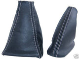 FITS MG MGF MK1 LEATHER GEAR HANDBRAKE GAITERS L GREY STITCH CUSTOM NEW