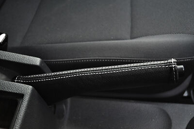 WHITE STITCHING FITS VW VOLKSWAGEN CADDY & CADDY MAXI 2011+ HANDBRAKE GAITER