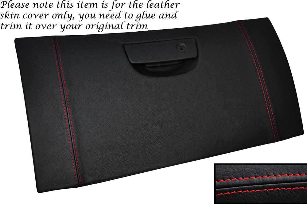 RED STITCH GLOVE BOX LID LEATHER SKIN COVER FITS CHRYSLER 300C CRD 2006-2011