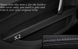 GREY STITCH 2X FRONT DOOR ARMREST LEATHER SKIN COVERS FITS AUDI TT MK2 06-14