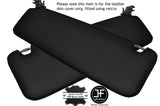 BLACK STITCH 2X SUN VISORS LTHR COVER FOR VAUXHALL VIVARO RENAULT TRAFFIC 01-14