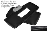 WHITE  STITCHING 2X SUN VISORS LEATHER SKIN COVERS FITS SMART FORTWO 451 07-14