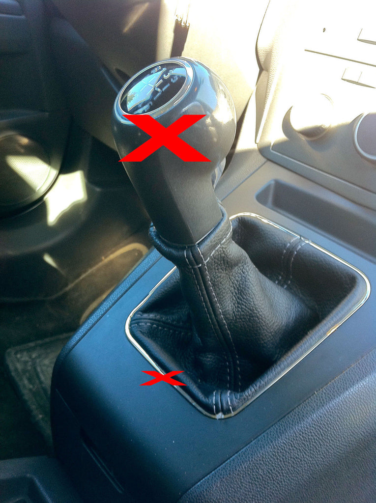 FITS VAUXHALL OPEL  ZAFIRA II MK2 B 05-2011GEAR GAITOR BLACK STITCHING  LEATHER