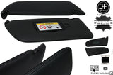 BLACK CROSS STITCH 2X SUN VISOR LEATHER COVERS FOR MERCEDES VITO W447 15-20 JF1