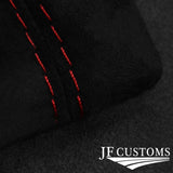 D RED STITCH SUEDE AUTOMATIC GEAR GAITER+PLASTIC FRAME FOR AUDI A7 18-22