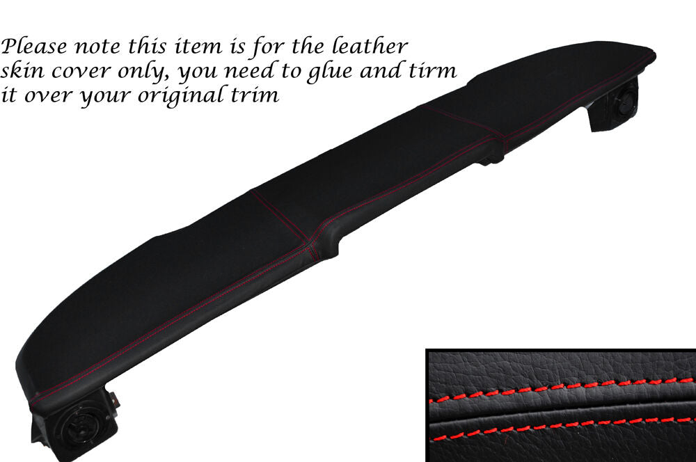 RED STITCH TOP DASH DASHBOARD LEATHER SKIN COVER FITS RELIANT SCIMITAR SE6A