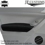 LIGHT GREY STITCH 2X FRONT DOOR ARMREST LEATHER COVERS FOR VW CADDY MK4 15-20