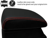 RED  STITCH ARMREST LID REAL LEATHER COVER FITS SUZUKI GRAND VITARA 2006-2015