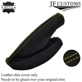 YELLOW STITCH LEATHER GEAR+HANDBRAKE+CONSOLE TUNNEL COVERS FOR VAUXHALL VX220