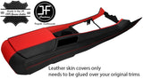 BLACK & RED FULL CENTRE CONSOLE & ARMREST LEATHER COVERS FITS CAMARO 10-15