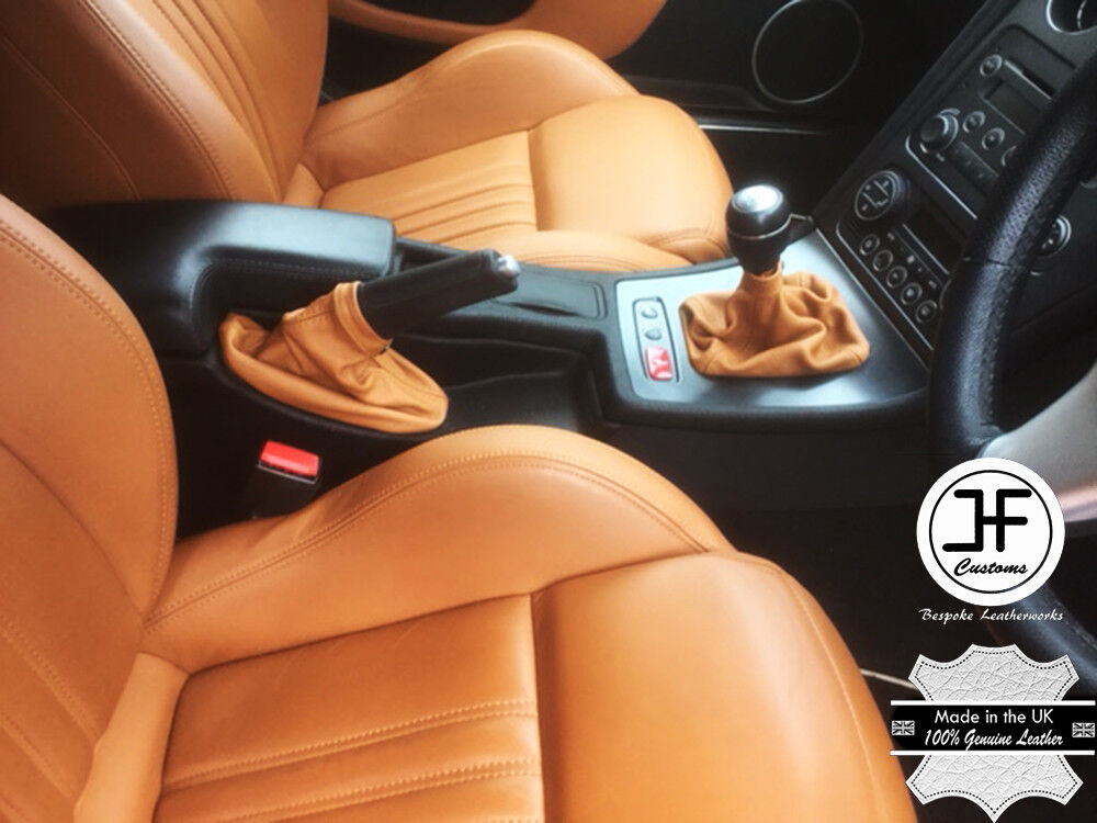 TAN GENUINE REAL LEATHER GEAR & HANDBRAKE GAITER FOR ALFA ROMEO BRERA 2005-2010