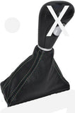 grey stitch FITS AUDI A6 04-11 AUTOMATIC LEATHER GEAR GAITER CUSTOM NEW