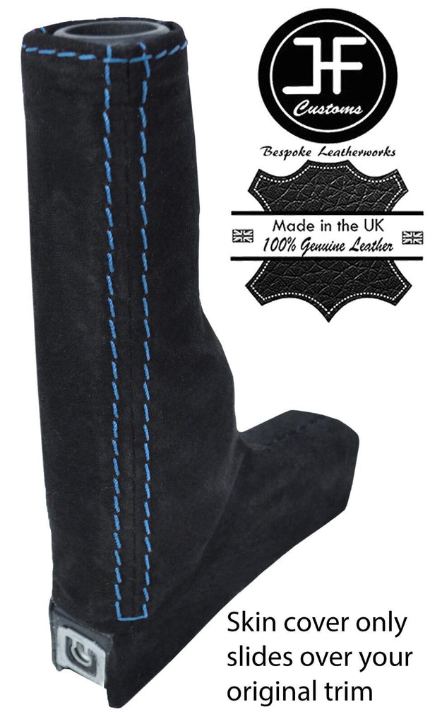 BLUE STITCHING REAL SUEDE HANDBRAKE GAITER FITS AUDI TT MK2 2006-2014 CUSTOM NEW