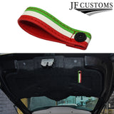 ITALIAN FLAG LEATHER TAILGATE BOOT PULL STRAP HANDLE FITS FIAT 500 ABARTH 07-16
