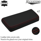 RED STITCH 2X ARMREST LEATHER COVERS FITS TESLA MODEL S 2012-2017 CUSTOM NEW