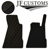 YELLOW DIAMOND VINYL 2X TAILORED FLOOR CARPETS FOR SMART ROADSTER 03-07 JF1