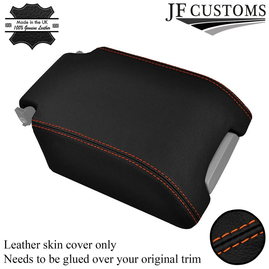ORANGE STITCH GENUINE LEATHER ARMREST COVER FITS LANDROVER DISCOVERY 3 4 LR3 LR4