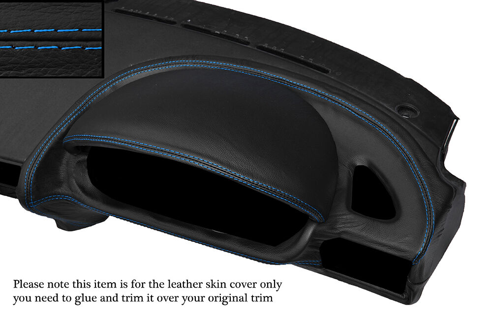 BLUE STITCH DRIVER SIDE SPEEDO DASH TRIM LEATHER SKIN COVER FITS BMW Z3 95-03