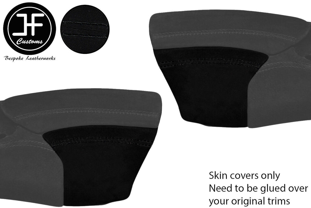 BLACK STITCH 2X REAR CONSOLE SIDE TRIM SUEDE COVER FOR PORSCHE CARRERA 996 DSG2