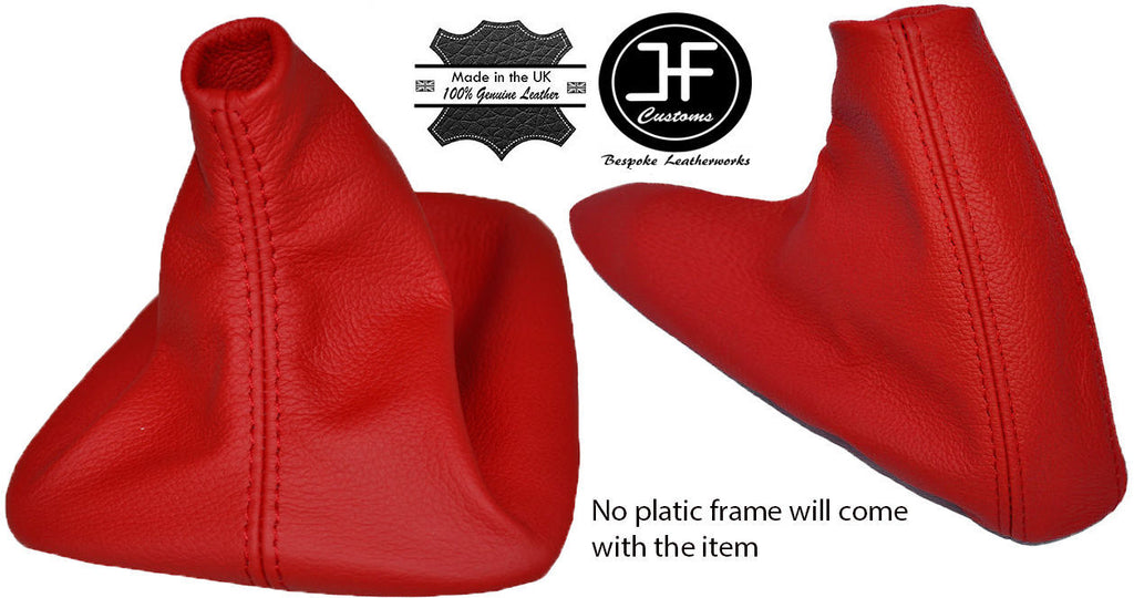 RED REAL LEATHER FOR BMW E90 E91 E92 E93 MANUAL GEAR HANDBRAKE GAITER SET