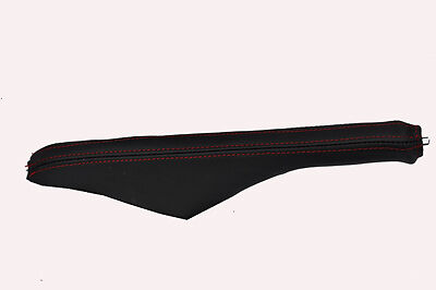 red stitch FITS ROVER 200 216 220 25 1995-2003 BLACK LEATHER HANDBRAKE GAITER