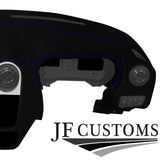 BLUE STITCH ITALIAN LEATHER DASH DASHBOARD COVER FITS ALFA ROMEO MITO 08-17