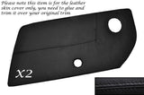 BLACK STITCH 2X DOOR CARD LEATHER SKIN COVERS FITS PORSCHE 911 SC 1974-1989