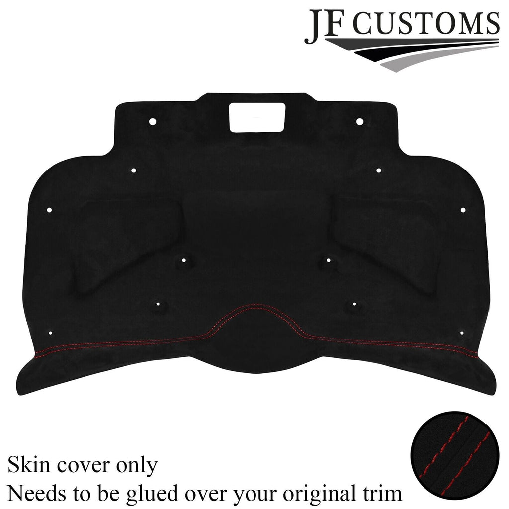 FITS FIAT 500 ABARTH 07-16 DARK RED STITCH SUEDE REAR BOOT TRIM COVER CUSTOM NEW