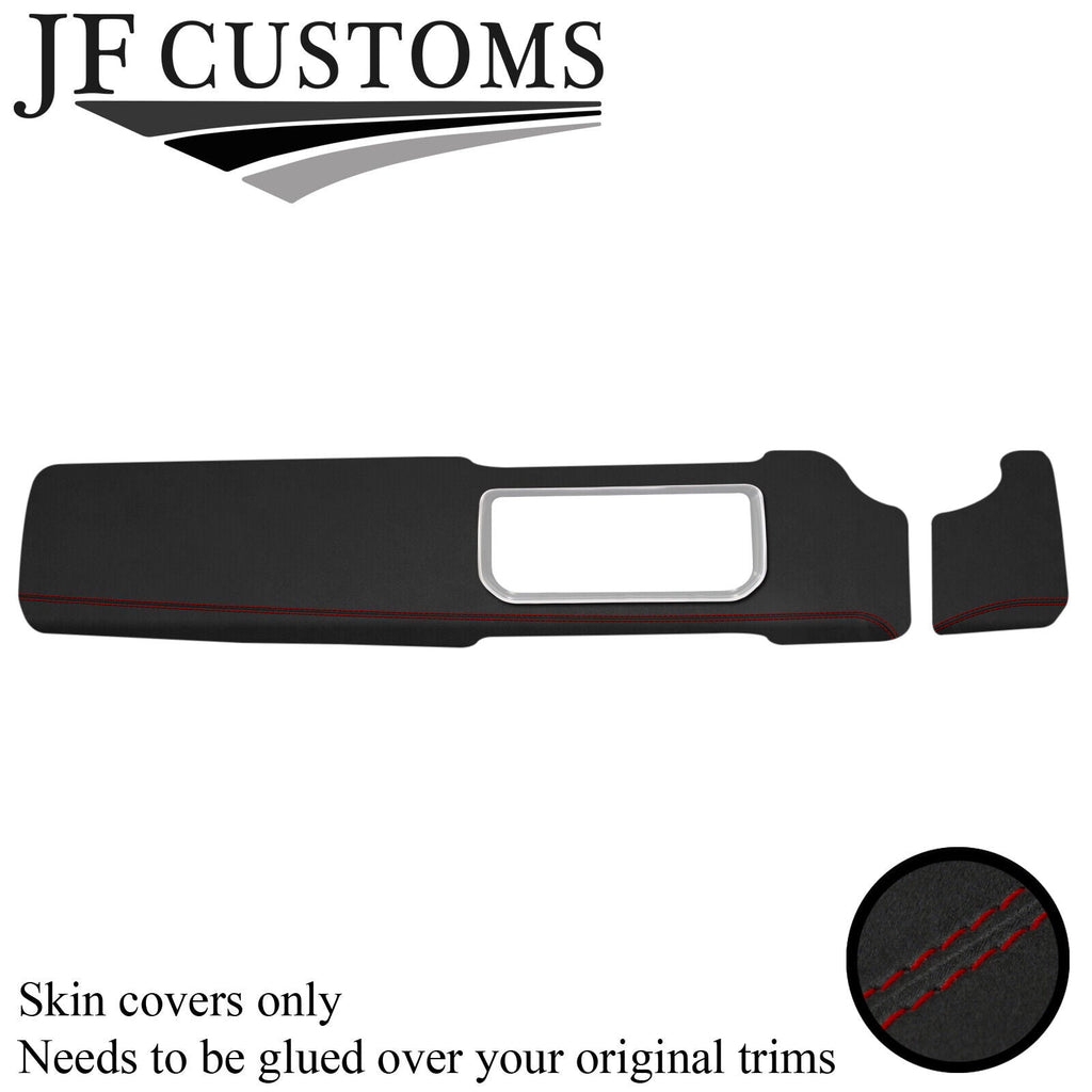 D RED STITCH D GREY SUEDE 2X DASH TRIM COVERS FOR RANGE ROVER SPORT L494 13-21