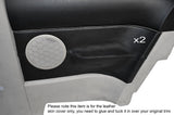 BLACK STITCHING 2X REAR DOOR CARD TRIM SKIN COVERS FITS VW BEETLE 1998-2011