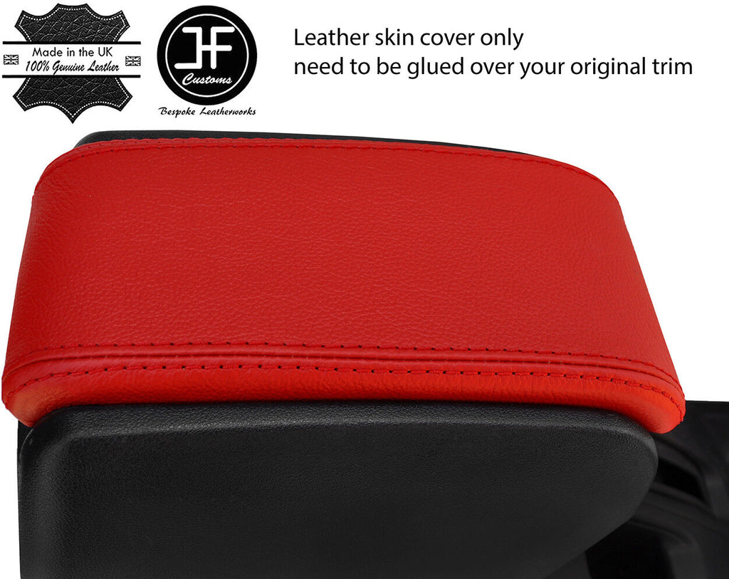 RED REAL TOP GRAIN LEATHER ARMREST LID COVER FITS GREAT WALL STEED 2006-2017
