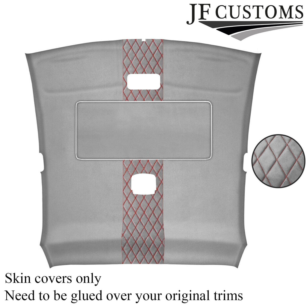 DSG2 RED STITCH L GREY SUEDE SUNROOF HEADLINER COVER FOR LEXUS IS200 XE10 98-05