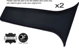 RED STITCH 2X LOWER B PILLAR LEATHER COVERS FITS SUBARU IMPREZA WRX STI 08-14