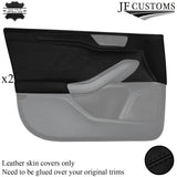 FOR FORD FOCUS MK4 18-20 BLACK STITCH LEATHER 4X FULL DOOR CARD TRIM COVERS