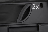 black stitching FITS VW BEETLE 98-11 BLACK LEATHER 2X DOOR HANDLE COVERS ONLY
