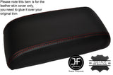 RED STITCH ARMREST LID LEATHER COVER FITS LAND ROVER DISCOVERY TD5 300 TDI