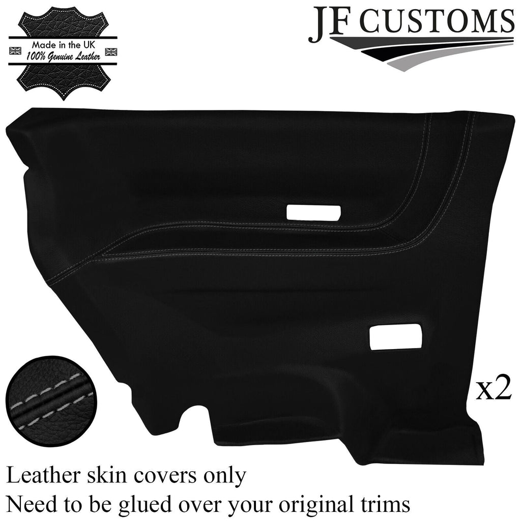 GREY STITCH LEATHER REAR QUARTER PANEL DOOR COVER FOR FORD FIESTA MK3 89-96