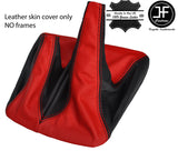 BLACK & RED TOP GRAIN LEATHER MANUAL 4X4 GEAR GAITER FITS TOYOTA HILUX 12-16