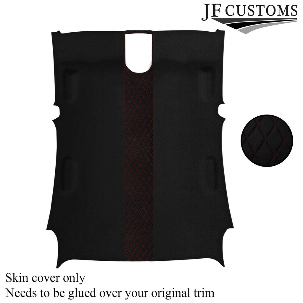 DSG2 D RED DIAMOND STITCH LUXE SUEDE HEADLINER COVER FOR JAGUAR S TYPE 99-07