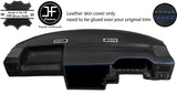 BLUE STITCH DASH DASHBOARD REAL LEATHER COVER FITS VW T4 TRANSPORTER STYLE 2