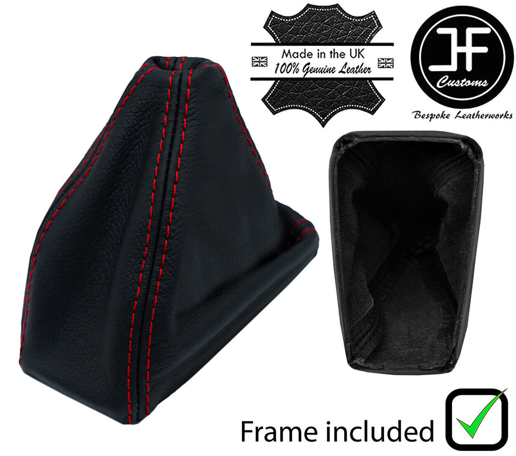 RED STICH LEATHER AUTOMATIC GEAR+PLASTIC FRAME FOR ALFA ROMEO GIULIETTA 10-19